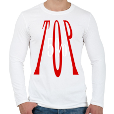 PRINTFASHION TOP 5% - Férfi hosszú ujjú póló - Fehér