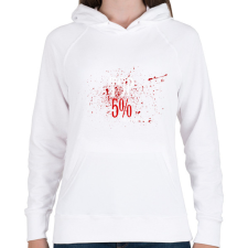 PRINTFASHION Top 5% - The perfect mindset.  - Női kapucnis pulóver - Fehér női pulóver, kardigán