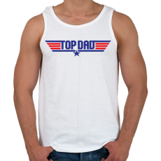 PRINTFASHION Top Dad - Férfi atléta - Fehér