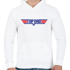 PRINTFASHION Top Dad - Férfi kapucnis pulóver - Fehér