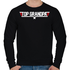 PRINTFASHION Top Grandpa - Férfi pulóver - Fekete