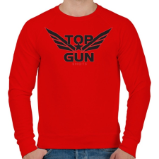 PRINTFASHION TOP GUN - Férfi pulóver - Piros férfi pulóver, kardigán