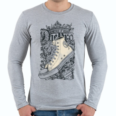 PRINTFASHION torna cipő - Férfi hosszú ujjú póló - Sport szürke