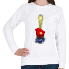 PRINTFASHION Török Edina 02 - Női pulóver - Fehér női pulóver, kardigán