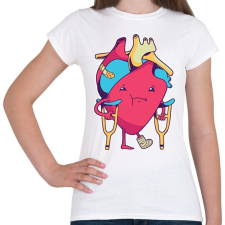 PRINTFASHION Törött szív - Női póló - Fehér női póló