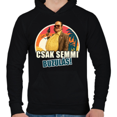 PRINTFASHION Torrente - Csak semmi buzulás! - Férfi kapucnis pulóver - Fekete