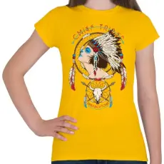 PRINTFASHION Törzsfőnök - Női póló - Sárga