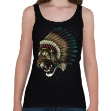 PRINTFASHION Törzsfőnök tigris - Női atléta - Fekete