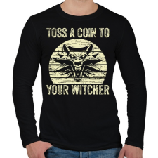 PRINTFASHION Toss a coin! - Férfi hosszú ujjú póló - Fekete férfi póló