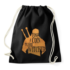 PRINTFASHION Toss a Coin to your Witcher - Sportzsák, Tornazsák - Fekete tornazsák