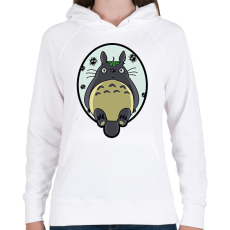 PRINTFASHION Totoro - Női kapucnis pulóver - Fehér