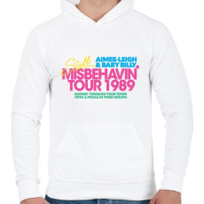 PRINTFASHION Tour 1989 - Férfi kapucnis pulóver - Fehér