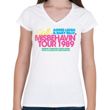 PRINTFASHION Tour 1989 - Női V-nyakú póló - Fehér női póló