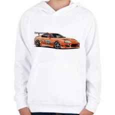 PRINTFASHION Toyota supra  - Gyerek kapucnis pulóver - Fehér