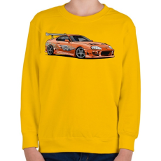 PRINTFASHION Toyota supra  - Gyerek pulóver - Sárga