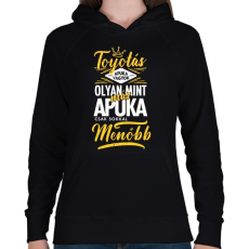 PRINTFASHION Toyotás apuka - Női kapucnis pulóver - Fekete