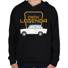 PRINTFASHION TRABANT 601 - örök legenda - Gyerek kapucnis pulóver - Fekete gyerek pulóver, kardigán