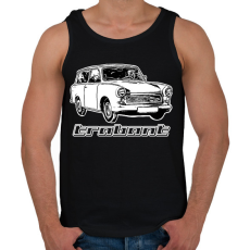 PRINTFASHION trabant - Férfi atléta - Fekete