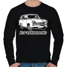 PRINTFASHION trabant - Férfi pulóver - Fekete férfi pulóver, kardigán