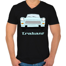 PRINTFASHION Trabant - Férfi V-nyakú póló - Fekete férfi póló