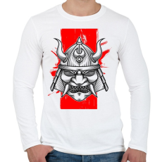 PRINTFASHION Tradicional facemask - Férfi hosszú ujjú póló - Fehér