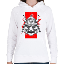 PRINTFASHION Tradicional facemask - Női kapucnis pulóver - Fehér női pulóver, kardigán