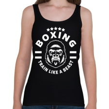 PRINTFASHION Train like a beast - Női atléta - Fekete női trikó