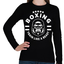 PRINTFASHION Train like a beast - Női hosszú ujjú póló - Fekete női póló