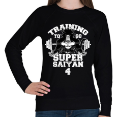 PRINTFASHION Training to go super saiyan 4 - Női pulóver - Fekete