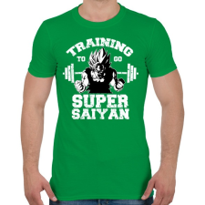 PRINTFASHION Training to go super saiyan - Férfi póló - Zöld férfi póló