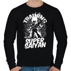 PRINTFASHION Training to go super saiyan - Férfi pulóver - Fekete