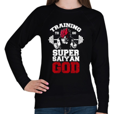 PRINTFASHION Training to go super saiyan GOD - Női pulóver - Fekete