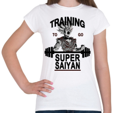 PRINTFASHION Training To Go Super Saiyan - Női póló - Fehér