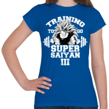 PRINTFASHION Training to go super saiyan - Női póló - Királykék női póló