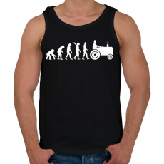 PRINTFASHION Traktor evolúció - Férfi atléta - Fekete