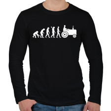 PRINTFASHION Traktor evolúció - Férfi hosszú ujjú póló - Fekete férfi póló