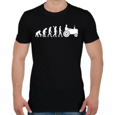 PRINTFASHION Traktor evolúció - Férfi póló - Fekete férfi póló