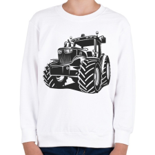 PRINTFASHION Traktor - Fekete-fehér - Gyerek pulóver - Fehér gyerek pulóver, kardigán