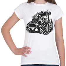 PRINTFASHION Traktor - Fekete-fehér - Női póló - Fehér női póló