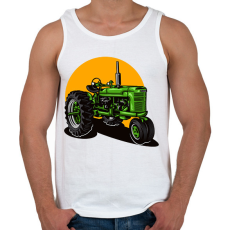 PRINTFASHION traktor - Férfi atléta - Fehér