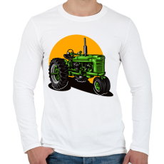 PRINTFASHION traktor - Férfi hosszú ujjú póló - Fehér