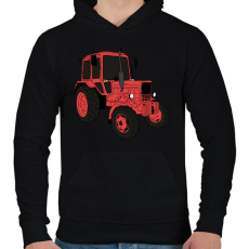 PRINTFASHION traktor  - Férfi kapucnis pulóver - Fekete