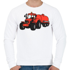 PRINTFASHION Traktor  - Férfi pulóver - Fehér férfi pulóver, kardigán