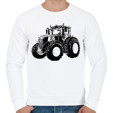 PRINTFASHION traktor - Férfi pulóver - Fehér