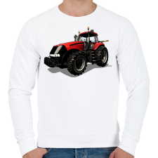 PRINTFASHION Traktor  - Férfi pulóver - Fehér férfi pulóver, kardigán