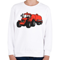 PRINTFASHION Traktor  - Gyerek pulóver - Fehér