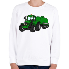 PRINTFASHION Traktor  - Gyerek pulóver - Fehér gyerek pulóver, kardigán