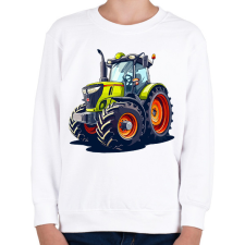 PRINTFASHION Traktor  - Gyerek pulóver - Fehér gyerek pulóver, kardigán