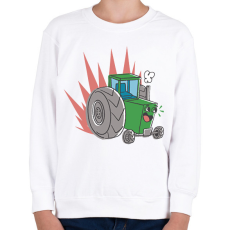 PRINTFASHION Traktor - Gyerek pulóver - Fehér