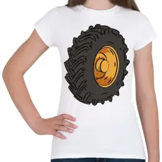 PRINTFASHION Traktor kerék - Női póló - Fehér